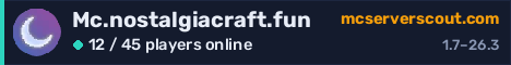 Mc.nostalgiacraft.fun server banner