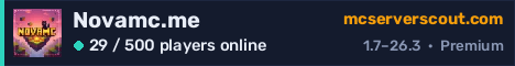Novamc.me server banner