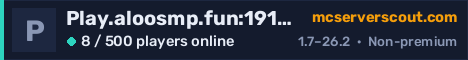 Play.aloosmp.fun:19132 server banner