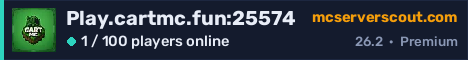 Play.cartmc.fun:25574 server banner
