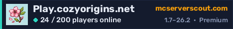 Play.cozyorigins.net server banner