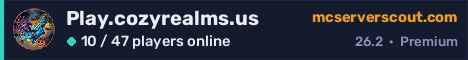 Play.cozyrealms.us server banner