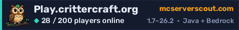 Play.crittercraft.org server banner