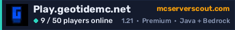 Play.geotidemc.net server banner