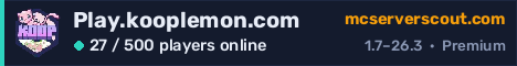 Play.kooplemon.com server banner
