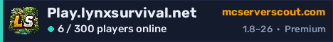 Play.lynxsurvival.net server banner
