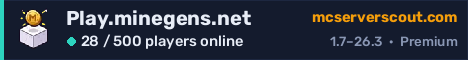 Play.minegens.net server banner