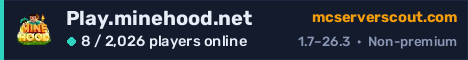Play.minehood.net server banner