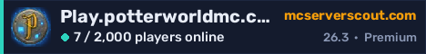 Play.potterworldmc.com server banner