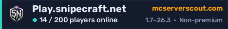 Play.snipecraft.net server banner