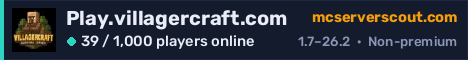 Play.villagercraft.com server banner