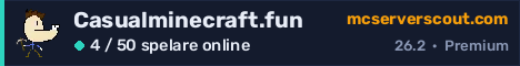 Serverbanner för Casualminecraft.fun