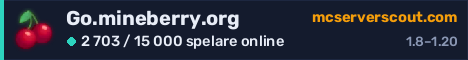 Serverbanner för Go.mineberry.org