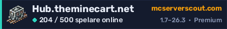 Serverbanner för Hub.theminecart.net