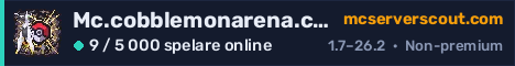 Serverbanner för Mc.cobblemonarena.com