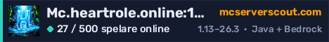 Serverbanner för Mc.heartrole.online:19137