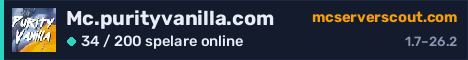 Serverbanner för Mc.purityvanilla.com