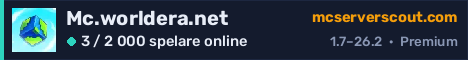 Serverbanner för Mc.worldera.net