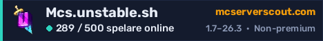 Serverbanner för Mcs.unstable.sh