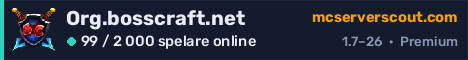 Serverbanner för Org.bosscraft.net