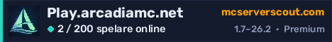 Serverbanner för Play.arcadiamc.net