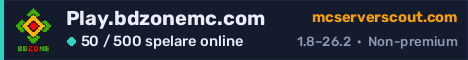Serverbanner för Play.bdzonemc.com