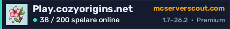 Serverbanner för Play.cozyorigins.net