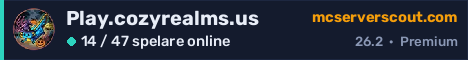 Serverbanner för Play.cozyrealms.us