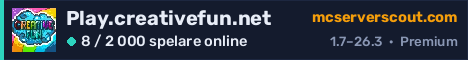 Serverbanner för Play.creativefun.net