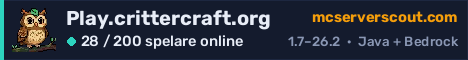 Serverbanner för Play.crittercraft.org