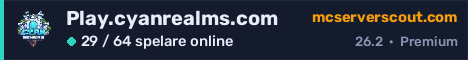 Serverbanner för Play.cyanrealms.com