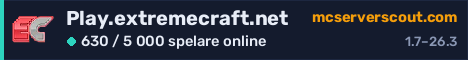 Serverbanner för Play.extremecraft.net