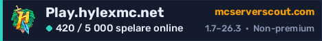 Serverbanner för Play.hylexmc.net