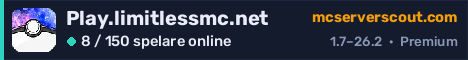 Serverbanner för Play.limitlessmc.net