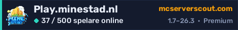 Serverbanner för Play.minestad.nl