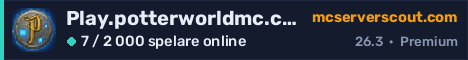 Serverbanner för Play.potterworldmc.com