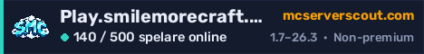 Serverbanner för Play.smilemorecraft.com