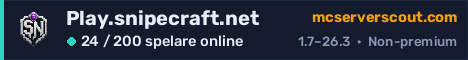 Serverbanner för Play.snipecraft.net