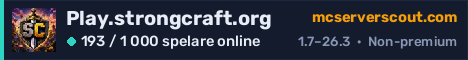 Serverbanner för Play.strongcraft.org