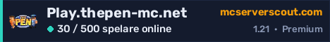Serverbanner för Play.thepen-mc.net