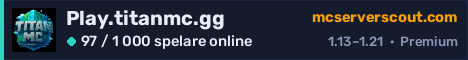 Serverbanner för Play.titanmc.gg
