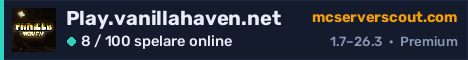 Serverbanner för Play.vanillahaven.net