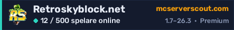 Serverbanner för Retroskyblock.net