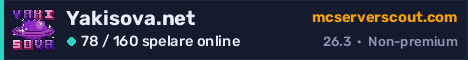 Serverbanner för Yakisova.net