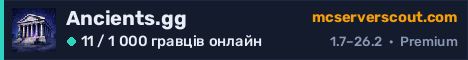 Банер сервера Ancients.gg