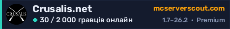 Банер сервера Crusalis.net