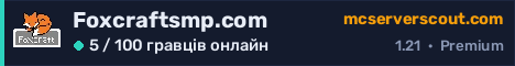 Банер сервера Foxcraftsmp.com