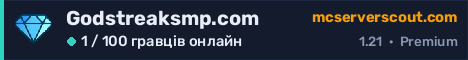 Банер сервера Godstreaksmp.com