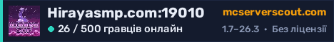 Банер сервера Hirayasmp.com:19010