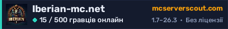 Банер сервера Iberian-mc.net